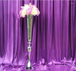 Décoration de fête élégante vente argent et or mariage fleur Vase Table pièce maîtresse 10 Pcs/lot