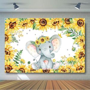 Feestdecoratie olifant zonnebloem achtergrond baby shower decoraties achtergronden kinderen verjaardag banner cake tafel