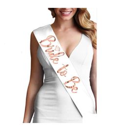 Décoration de fête Etiquette Ceinture Mariée à être Ruban Mariage Envoyer Bachelor Shoder Strap Drop Livraison Maison Jardin Fournitures de fête même Dhfj2