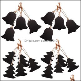 Party Decoration Event Supplies Feestelijke Home Garden 1 Set 20 PCS Christmas Hangers HOUTEN Dubble-sized Hanging Blackboards Tags Drop Deli