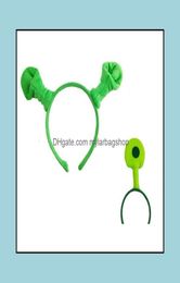 Party Decoration Event Supplies Feestelijke Home Garden Halloween Kinderen ADT Show Hair Hoop Shrek Hairpin Ears Headband Head Circle 1094966