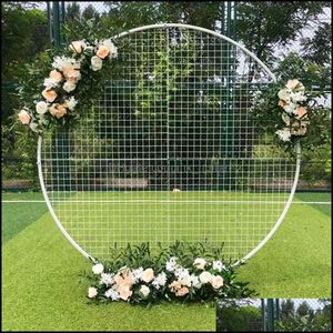 Fête Décoration Événement Fournitures Festive Maison Jardin Métal Carré Maille Arc De Mariage Mariage Anniversaire Fond Pour Fleur Ballon Porte Rac