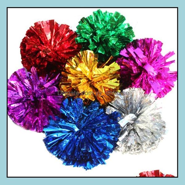 Fête Décoration Événement Fournitures Festive Maison Jardin 100 Pcs 7 Couleurs Pom Poms Cheerleading Cheering Pompon 5 Dhugd