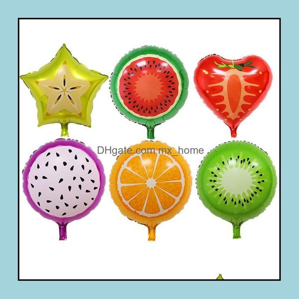 Decoración de fiesta Suministros para eventos Festivo Hogar Jardín Ll Moda Forma de fruta Globo de aluminio Piña DHDCD