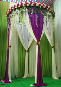 Décoration de fête Express, vente en gros et au détail, drapage de cabine ronde de mariage avec couleur de taille personnalisée