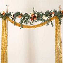Décoration de fête extra longue sans plis pour arc de mariage, tissu drapé réutilisable pour toile de fond de réception, décorations Swag 30 x 550 cm