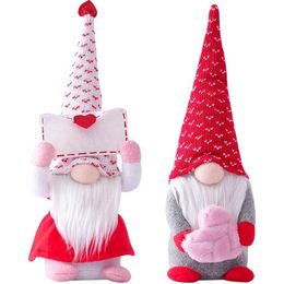 Décoration de fête sans visage poupée ornement nordique Gnome vieil homme poupée pour décorations pour la maison saint valentin cadeaux jouets SN547