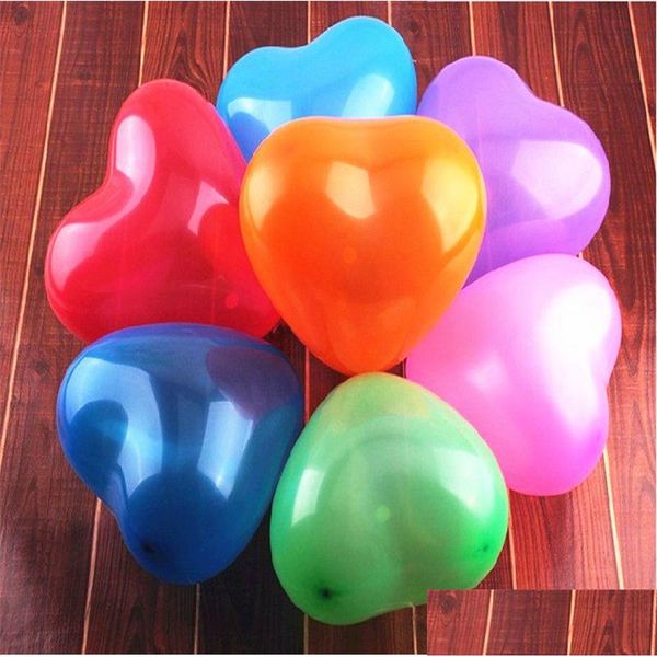 Decoración de fiesta Moda Colorf Globos de aire Ecológico Latex Airballoon Globos en forma de corazón Decoraciones 9Yzb B Drop Delivery Home Dhct2