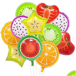 Party Decoration Fashion Fruit Shape Foil Balloon Pineapple Watermelon Ice Cream Doughnut Balloons Birthday Baby Shower Drop Delivery Dhkgd