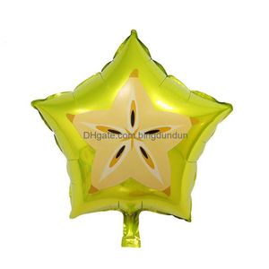 Party Decoration Fashion Fruit Shape Foil Balon Ananas Pares de pastèque glacée Balloons Balloons Baby Shower Drop Livrot Dhdog