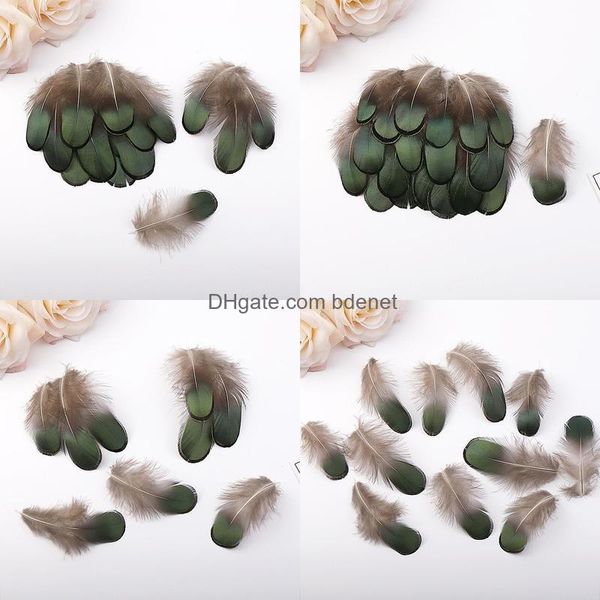 Décoration de fête Plume Home Decor Bricolage Artisanat Décorations De Mariage Bdenet Cuivre Poulet Vert Pièce 5-8cm Faisan Cheveux Vêtements Sac jllXqK