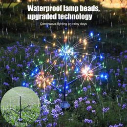 Party Decoration Fight Fights Fair Path Light 240 LEDS Garden Solar Sparkler avec 8 modes d'éclairage Panneaux de grande capacité