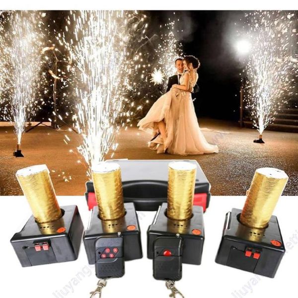 Décoration de fête Feux d'artifice Base de la fontaine Système de mise à feu Safe Wire Igniter Celebration D04 Double télécommande 4 canaux Sparkle W302U