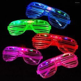 Decoración de fiestas Sombras intermitentes Gafas de led neón Conjunto de 15 pares Autor de color vibrante para niños Adultos Glow Dark Cumpleaños