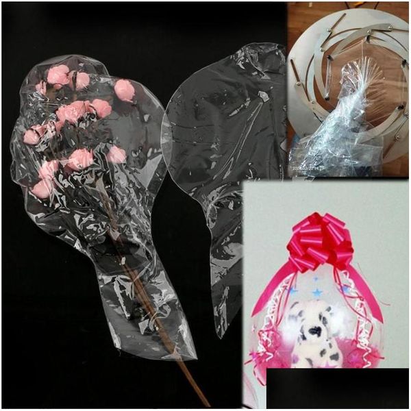 Décoration de fête Flexible Transparent / Clair Ballons Ronds Pour Ballon Stuffer DIY Jouet Cadeau Remplir Fournitures Événement Anniversaire Faveurs Dh4Nt