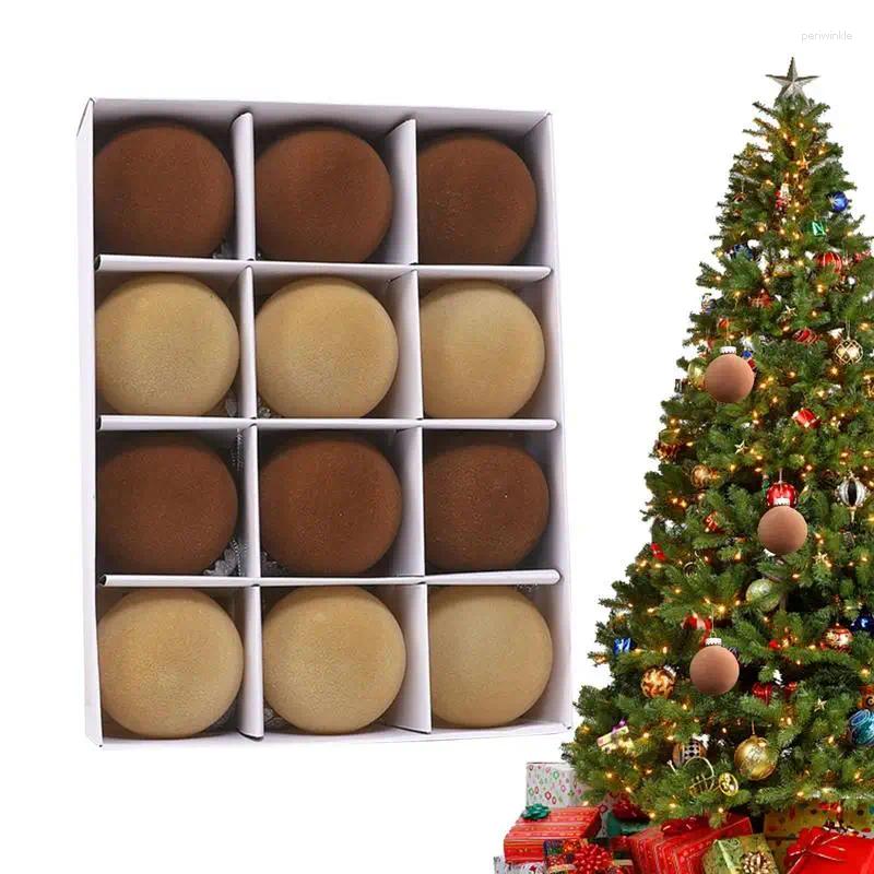 Party Decoration flockade bollar till jul 12st atmosfär heminredning Produkter