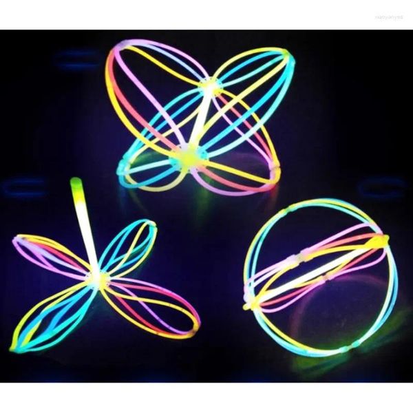 Décoration de fête fluorescence Glow Stick Flower Ferris Forme de roue Bracelets Collier Fun Collier de mariage néon Concert de concert Bright Light