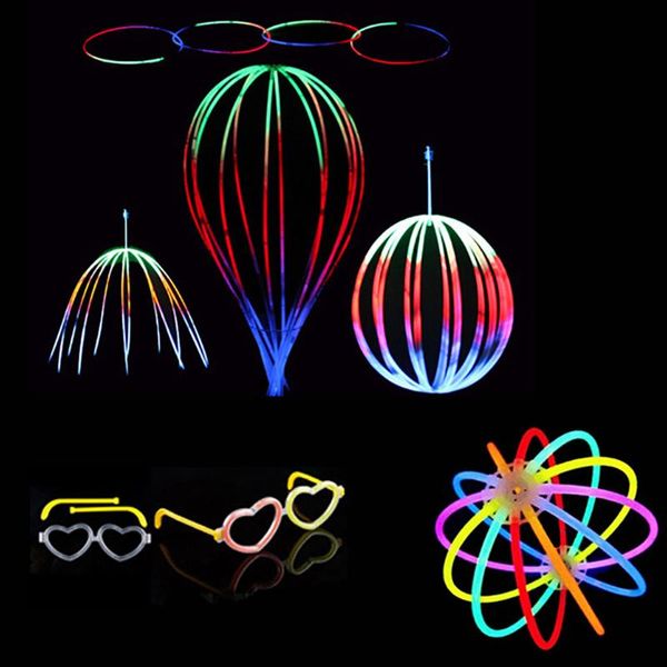 Décoration de fête bâton lumineux Fluorescent connexion tête cheveux cerceau lunettes modèle connexions goutte