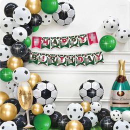 Party Decoration Football Balloons décorations d'anniversaire Foil Globos Kids Boy Cup Numéro Ballon Ball Soccer Sports Supplies pour lui