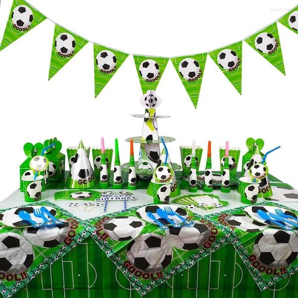 Decoración de fiesta Globos de fútbol Globos de cumpleaños Globos de aluminio para niños Número de globo Bola de fútbol Suministros temáticos deportivos