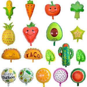 Fête Décoration Fruits Feuille D'aluminium Hélium Ballon Fraise Pastèque Ananas Avocat Joyeux Anniversaire Décor Extérieur Jouet Pour Enfants