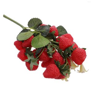 Fête Décoration Fruits Faux Fraises Artificielle Fraise Simulation Réaliste Décor Modelfaux Réaliste Fruits Props Rouge