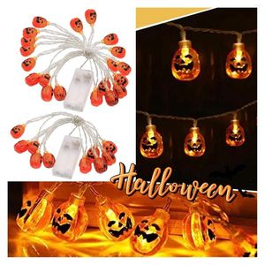 Décoration de fête Fun Lampes Pour Enfants Chambre Halloween Décoratif Citrouille Guirlande Lumineuse Led À Piles En Plein Air