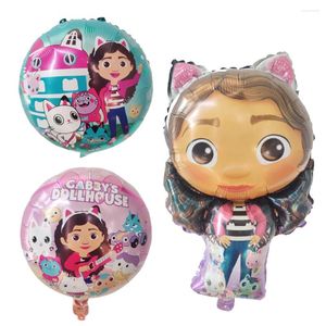 Décoration de fête Gabby maison de poupée ballon en aluminium fille anniversaire bébé douche fournitures pour enfants gonflables Air Globos jouets