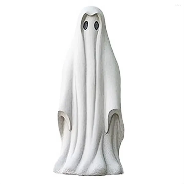 Party Decoration Ghost Statue White Resin Garden Sculpture Sculpture Halloween Figurines For Home Room Desk Decor D