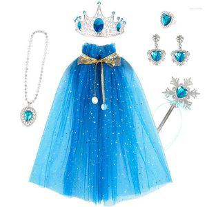 Party Decoration Girl's Princess Costume Cloonnes Colliers Couronne Collier Magic Boucles d'oreilles Pink et Boucle d'oreille