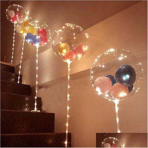 Décoration de fête Glow Ballons Colonne Stand Arch Accueil Led Confettis Avec Clips Porte-Ballon De Mariage Bâton Y0622 Drop Delivery Garde Dhhgb