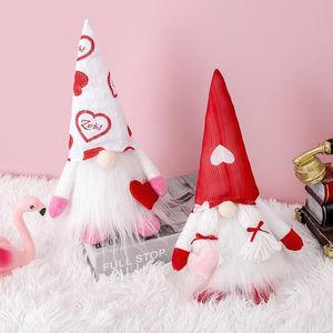 Décoration de fête Gnome à longues jambes festives en peluche Rudolph poupée jouet pour enfants cadeau de Saint Valentin petite amie petit ami couple sans visage