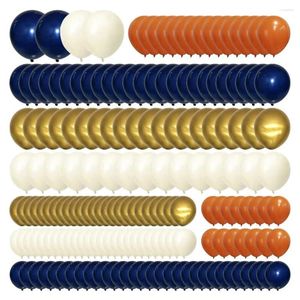 Décoration de fête Gold Navy Blue Decorations Ivory Balon Dark Garland Kit Latex Orange Boys