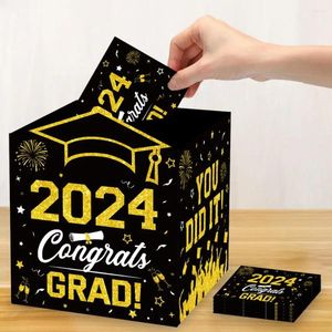 Décoration de fête, support de boîte-cadeau de remise de diplôme, carton pliable pour diplômés, félicitations, diplôme