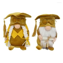 Décoration de la fête Saison de remise des diplômes Gnome Gnome Doctoral Pièces de jouets Face Face moins de décoration de cadeaux