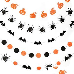 Feestdecoratie Halloween Banner Pompoen Vleermuis Spider Vorm Muur Opknoping Papier Guirlande Thuis Leveringen Vt0552 Drop Levering Tuin Fest Dhgho