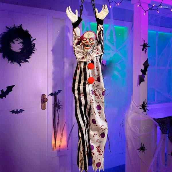 Décoration de fête Halloween Electric Toys Chain Hanger Clown Witch Vocation Control Spook House Horror accessoires