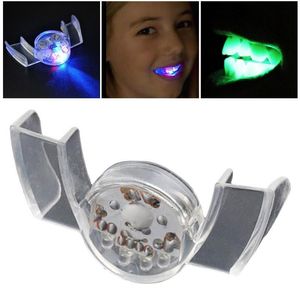 Décoration de fête Halloween Glow LED Dents Clignotant Light Up Bouche Bretelles Pièce Pour Fournitures Rave