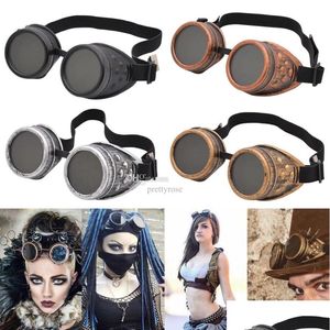 Décoration de fête Halloween Lunettes Steampunk Lunettes Vintage Soudage Punk Gothique Lunettes De Soleil Mode Rétro Cyber Drop Livraison Maison G Dh8Qc