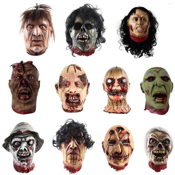 Décoration de fête Halloween suspendu tête de Zombie réaliste pendentif porte ornements maison hantée accessoires d'horreur pour la maison enfants jouet