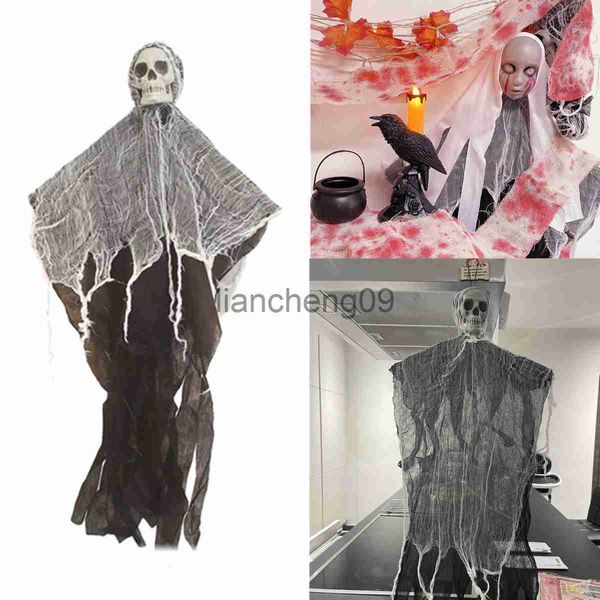 Décoration de fête Halloween suspendu crâne fantôme squelette volant fantôme faucheuses décorations accessoires d'horreur pour Halloween maison hantée décor x0905