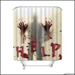 Fête Décoration Halloween Horreur Rideau De Douche Hd Impression 3D Polyester Étanche Partition Accueil Drop Delivery 2021 Gard Bdesports Dhdns