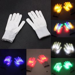 Décoration de fête Halloween LED clignotant doigt éclairer gants d'éclairage colorés accessoires Rave Poping6789370
