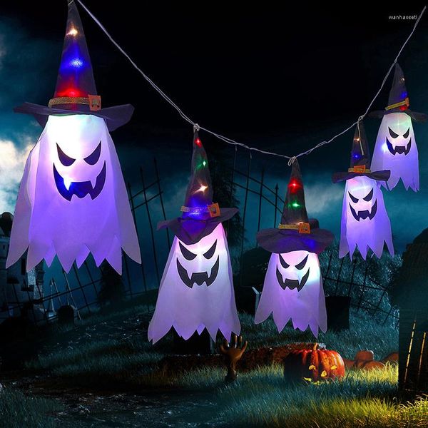 Party Decoration Halloween Lights Lights Ghost Hat String Garden Outdoor Ornement Ornement Hauted House