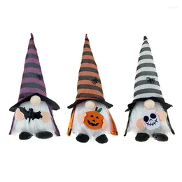 Party Decoration Halloween Lighted Gnome met Led Light Witch Cloak Hat Elf For Doll Home Festival Eetting Table Tiered