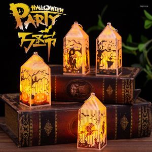 Feestdecoratie Halloween Lights Pumpkin Horror Ghost Wind Lantern Portable Night Light Decorations for Home Christmas Kids Gifts Diy