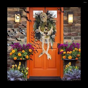 Couronne de maman pour Halloween, décoration de fête, intérieur et extérieur, tenture murale d'horreur, porte d'entrée, signe de bienvenue, décorations de porche pour la maison