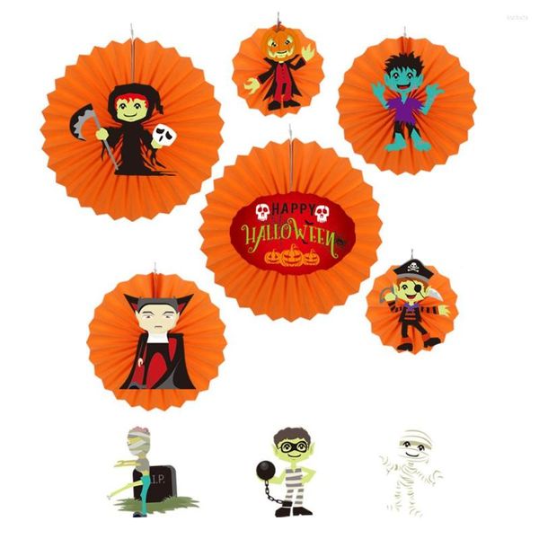 Décoration de fête Halloween Paper Fleur Fleur DIY Black Orange Atmosphère Arrangement décorations pour la maison