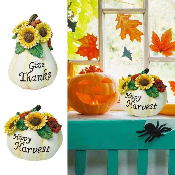Décoration de fête Halloween Pumpkin Decor Home accessoires Strip Resin Harvest décorations pour la table de table d'automne de bureau