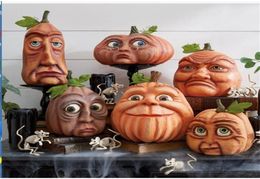 Decoración de fiestas Halloween Pumpkin Outdoor Ghost Yard Lugar Head Jardín Decoración Estatua de resina 2209276067220